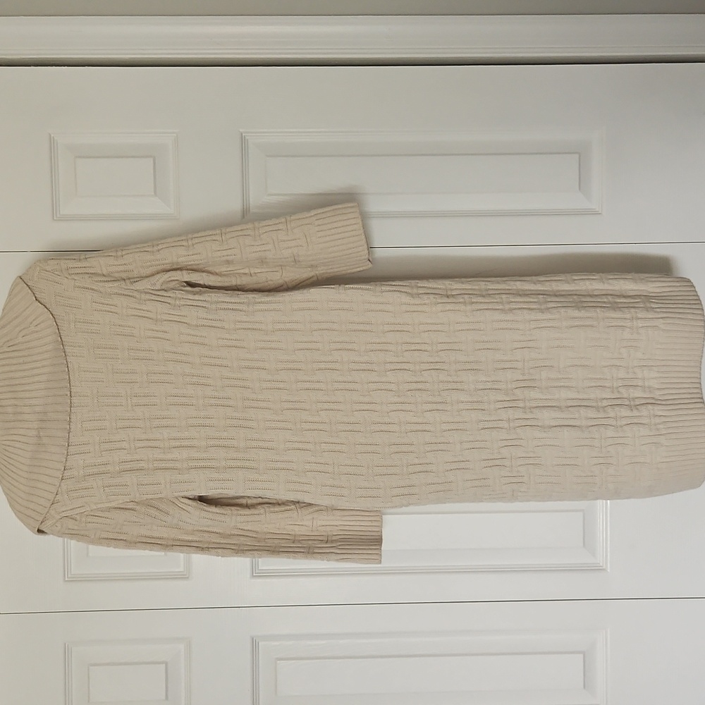 Sandra Darren Cream Cowl Neck Sweater Dress - Picture 5 of 7